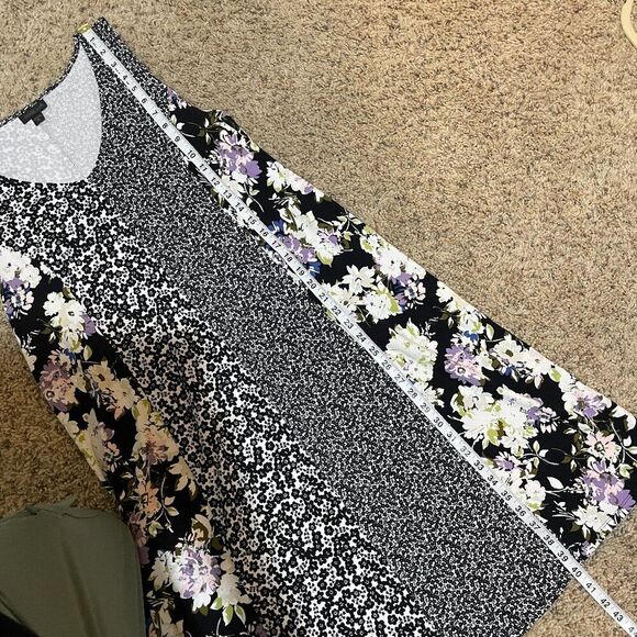 J Jill Wearever Collection M TALL Floral Patchwork Mixed Print Sleeveless Dress - Picture 13 of 13